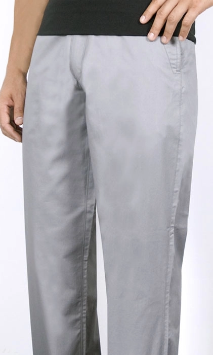 Solid denim pant