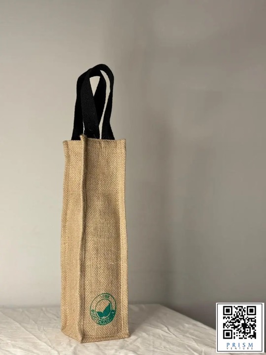 Slim jute bottle bag